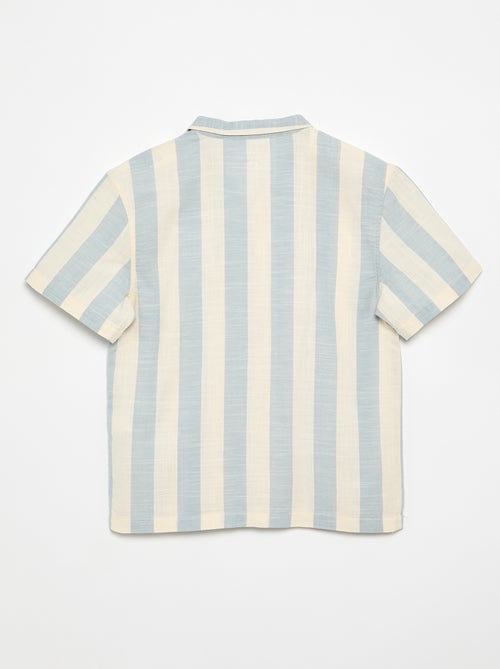Camisa de manga corta a rayas - Kiabi