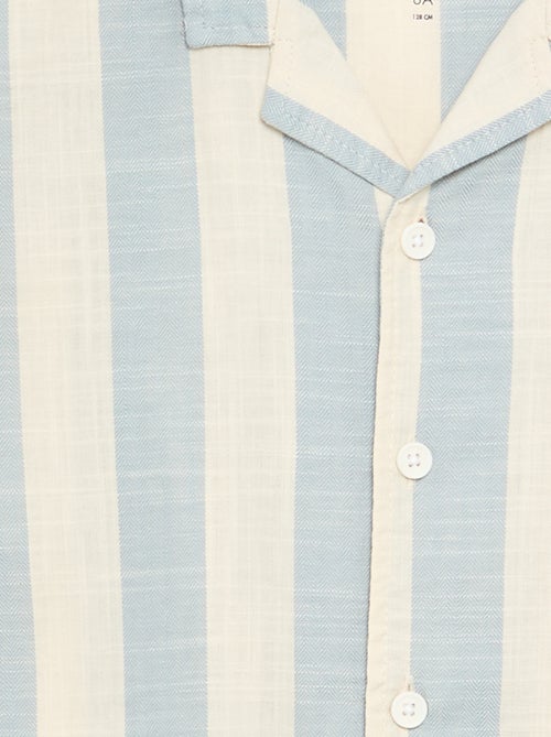 Camisa de manga corta a rayas - Kiabi