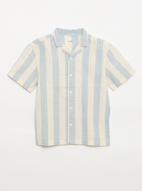 Camisa de manga corta a rayas - Kiabi