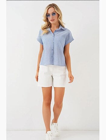 Camisa de manga corta a rayas bdart