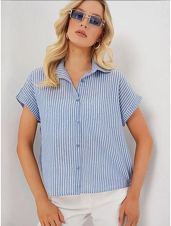 Camisa de manga corta a rayas bdart