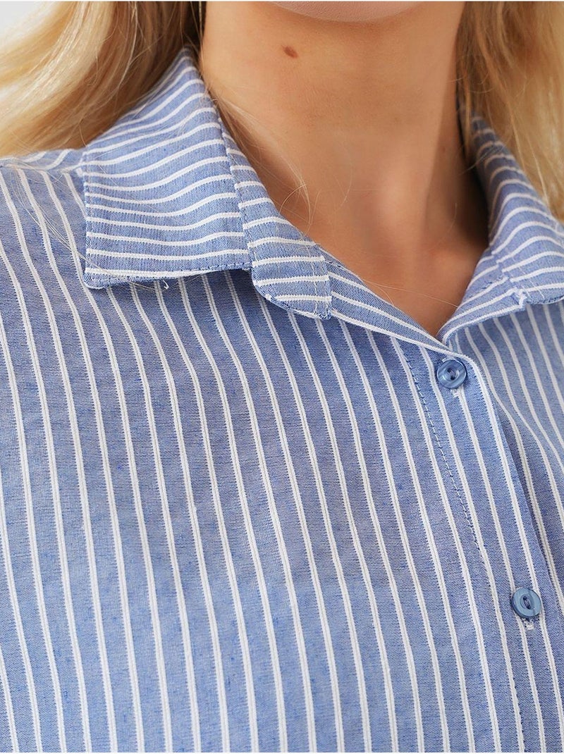 Camisa de manga corta a rayas bdart Azul - Kiabi