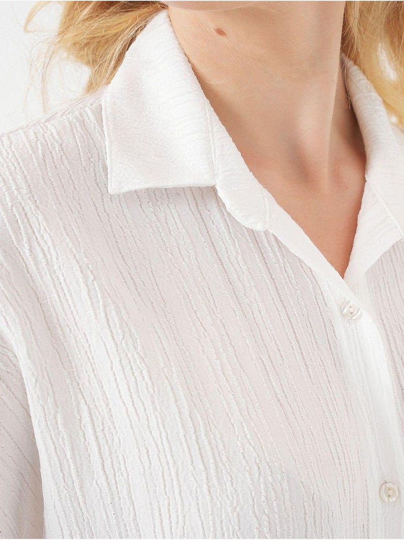 Camisa de manga corta a rayas bdart Blanco - Kiabi