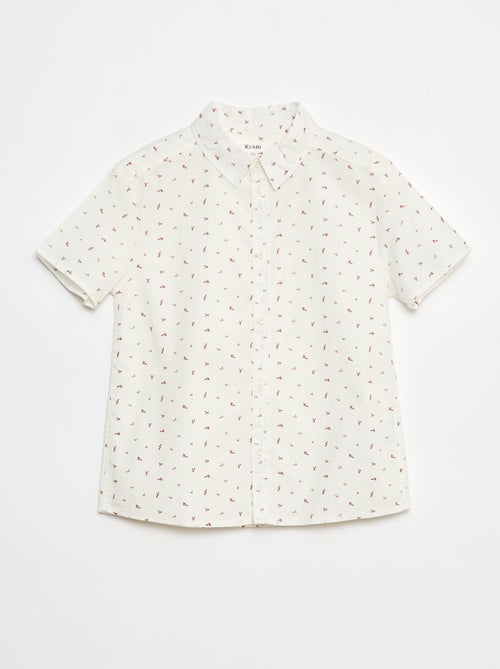 Camisa de manga corta a rayas - Kiabi