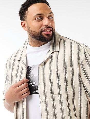 Camisa de manga corta a rayas