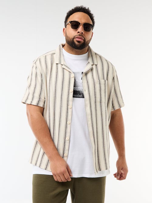 Camisa de manga corta a rayas - Kiabi