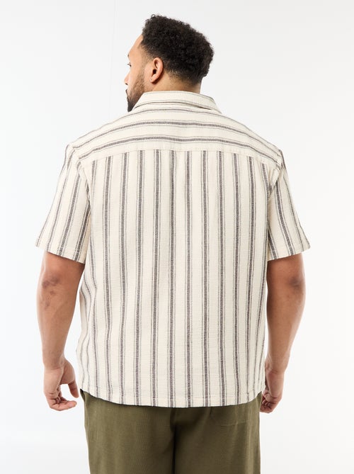 Camisa de manga corta a rayas - Kiabi