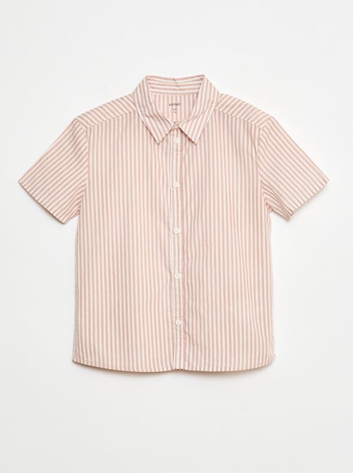 Camisa de manga corta a rayas - Kiabi
