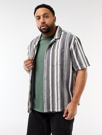 Camisa de manga corta a rayas