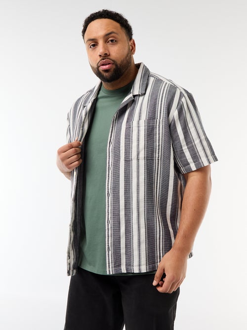 Camisa de manga corta a rayas - Kiabi