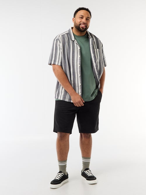 Camisa de manga corta a rayas - Kiabi