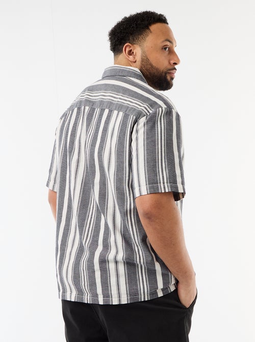Camisa de manga corta a rayas - Kiabi