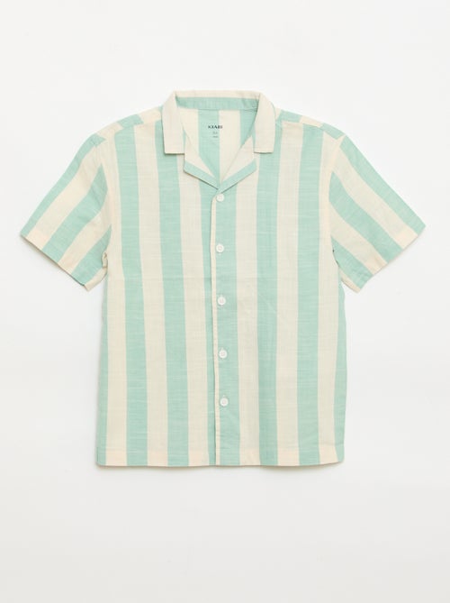 Camisa de manga corta a rayas - Kiabi