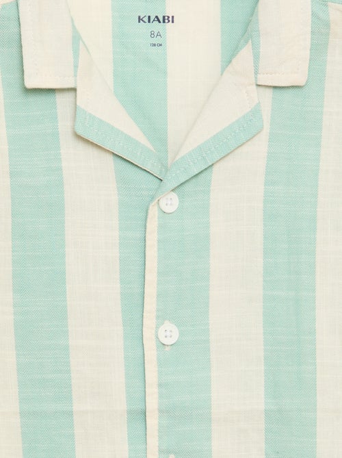 Camisa de manga corta a rayas - Kiabi