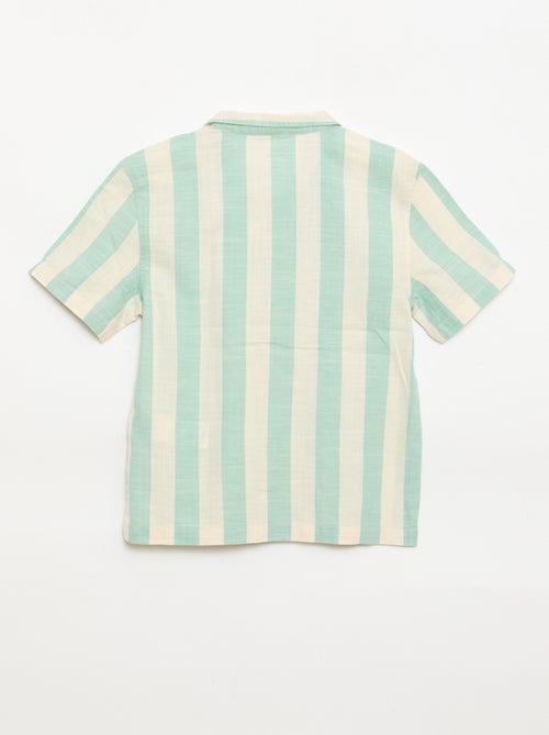 Camisa de manga corta a rayas - Kiabi
