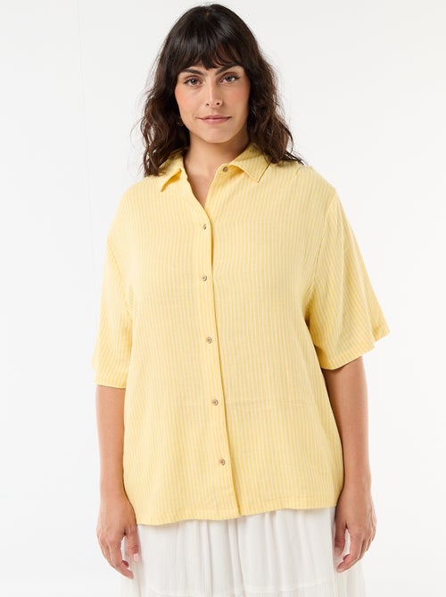 Camisa de manga corta abotonada - Kiabi