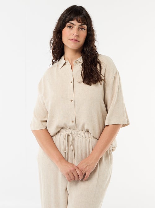 Camisa de manga corta abotonada - Kiabi