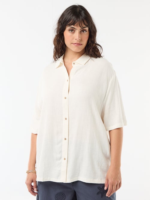 Camisa de manga corta abotonada - Kiabi