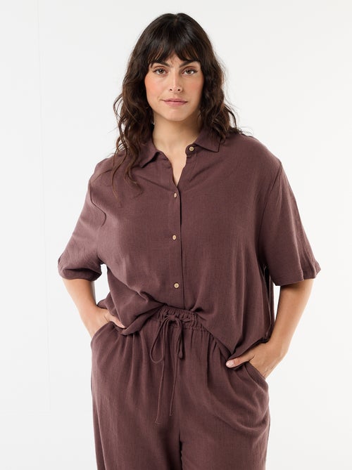 Camisa de manga corta abotonada - Kiabi