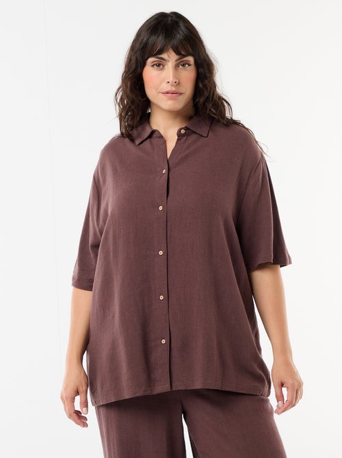 Camisa de manga corta abotonada - Kiabi