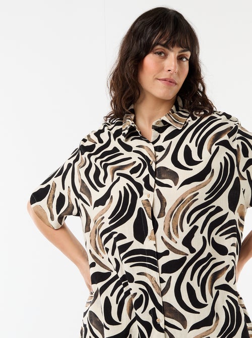 Camisa de manga corta abotonada - Kiabi