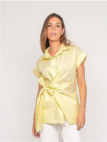 Camisa de manga corta anudada al lateral OMERVA