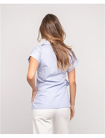 Camisa de manga corta anudada al lateral OMERVA