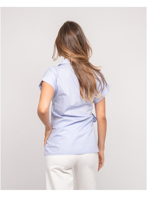 Camisa de manga corta anudada al lateral OMERVA - Kiabi Camisa de manga corta anudada al lateral OMERVA - Kiabi