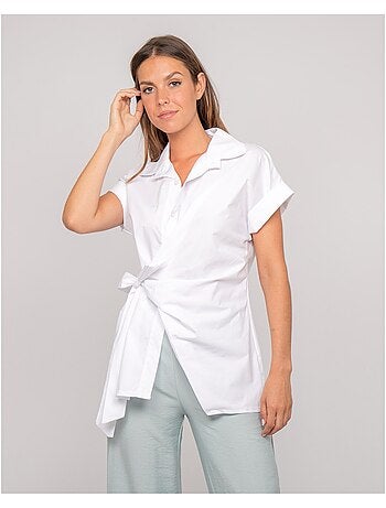Camisa de manga corta anudada al lateral OMERVA