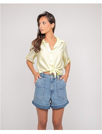 Camisa de manga corta anudada OVELIE