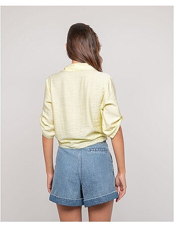 Camisa de manga corta anudada OVELIE