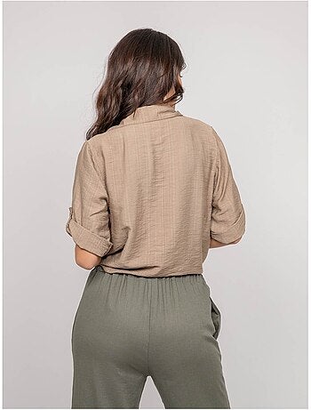 Camisa de manga corta anudada OVELIE
