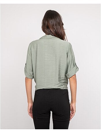 Camisa de manga corta anudada OVELIE