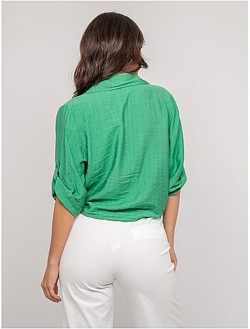 Camisa de manga corta anudada OVELIE