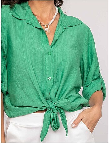 Camisa de manga corta anudada OVELIE