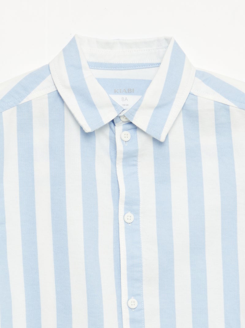 Camisa de manga corta Azul - Kiabi