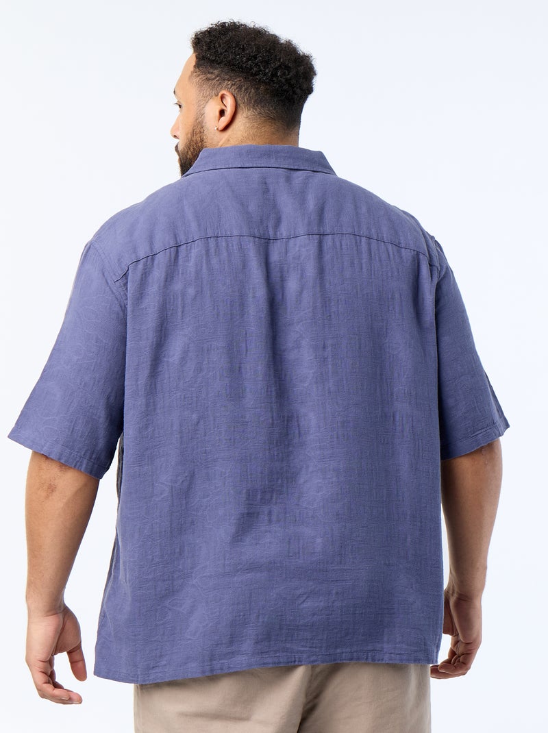 Camisa de manga corta Azul - Kiabi