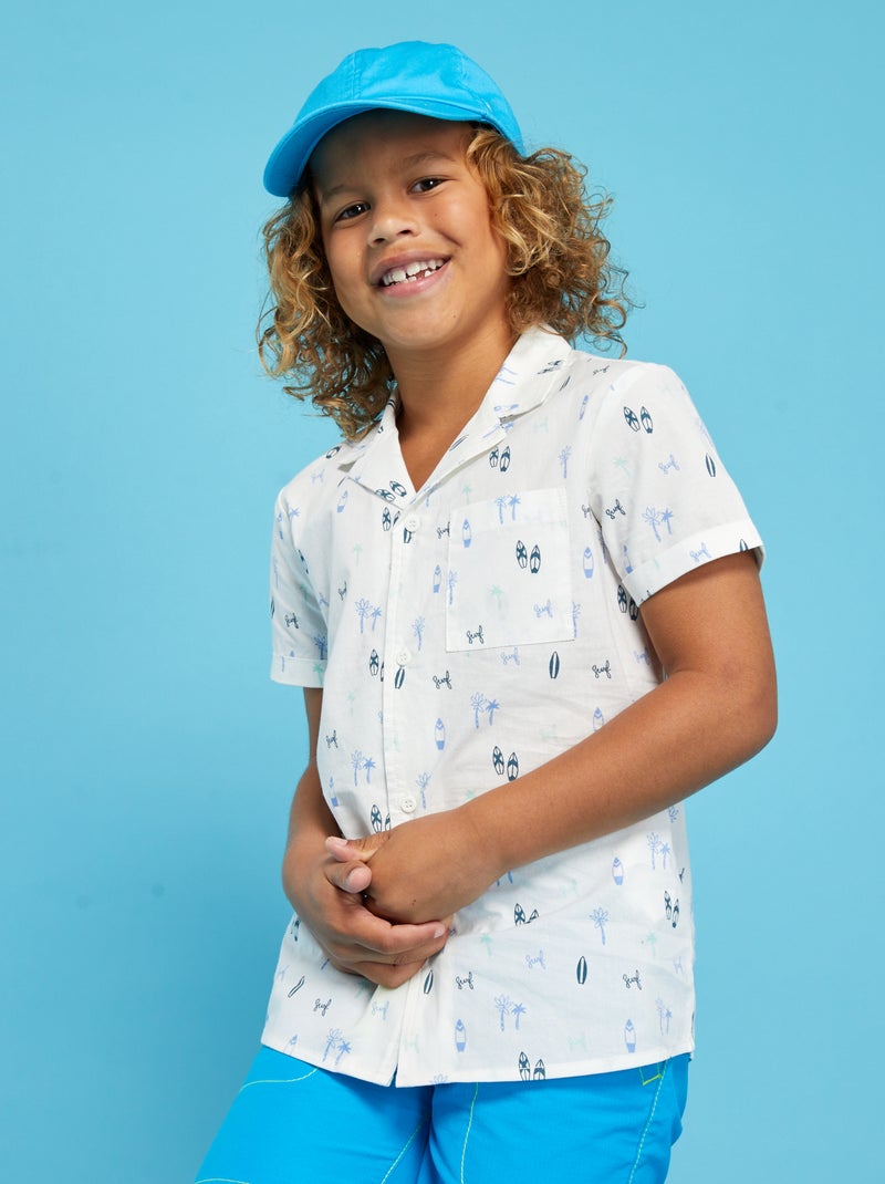 Camisa de manga corta BLANCO - Kiabi
