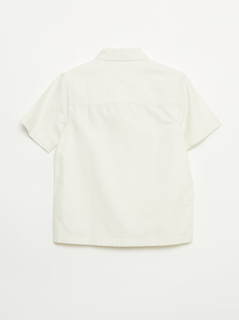 Camisa de manga corta Blanco - Kiabi