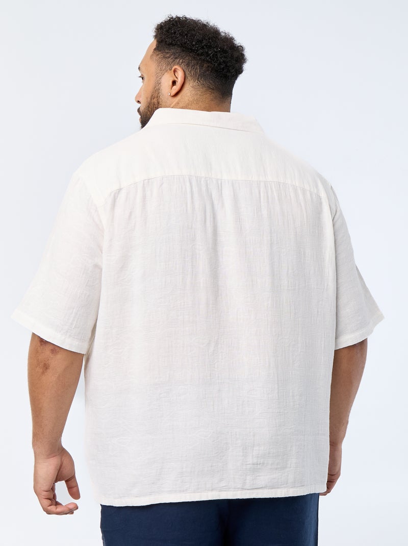 Camisa de manga corta Blanco - Kiabi