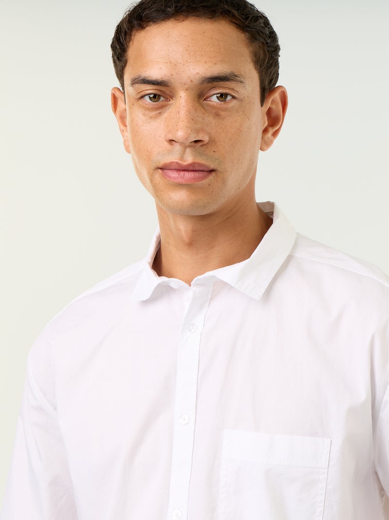 Camisa de manga corta Blanco - Kiabi