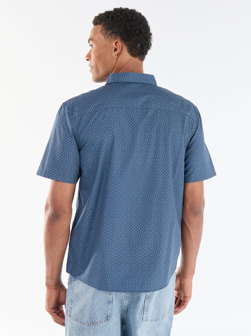 Camisa de manga corta con abertura abotonada - Kiabi