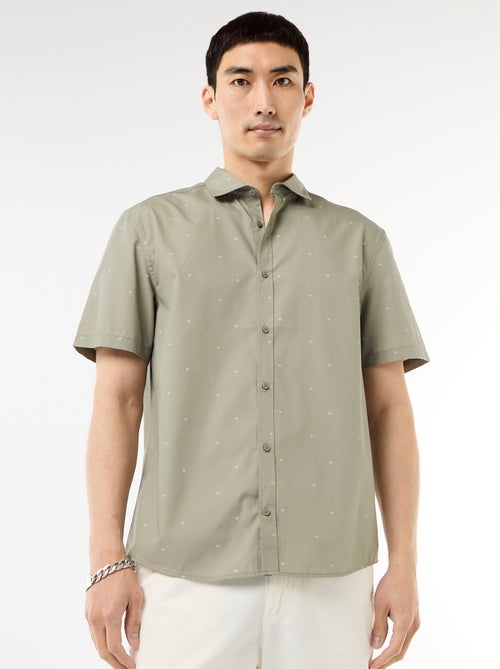Camisa de manga corta con abertura abotonada - Kiabi