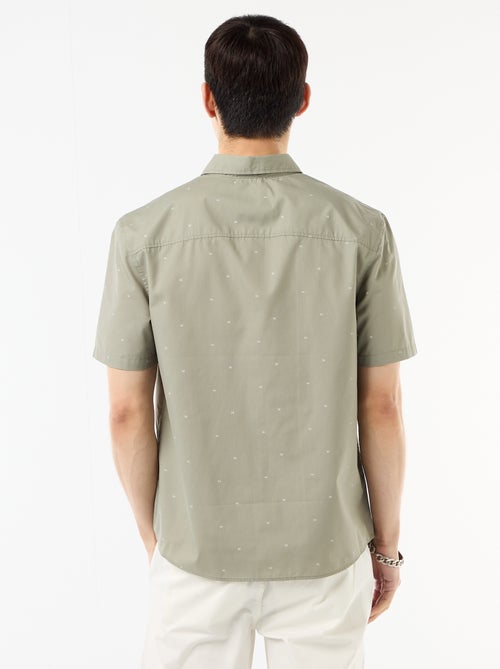 Camisa de manga corta con abertura abotonada - Kiabi