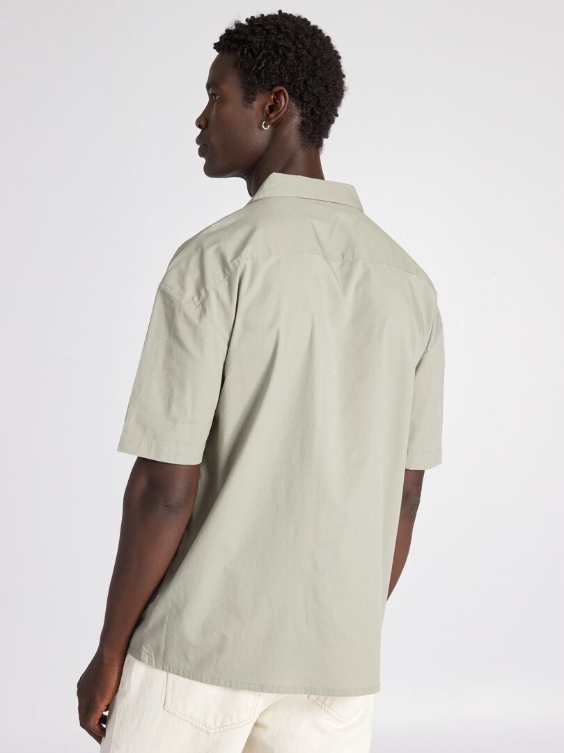 Camisa de manga corta con bolsillo gris - Kiabi