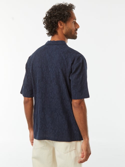 Camisa de manga corta con bordados - Kiabi