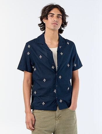 Camisa de manga corta con bordados