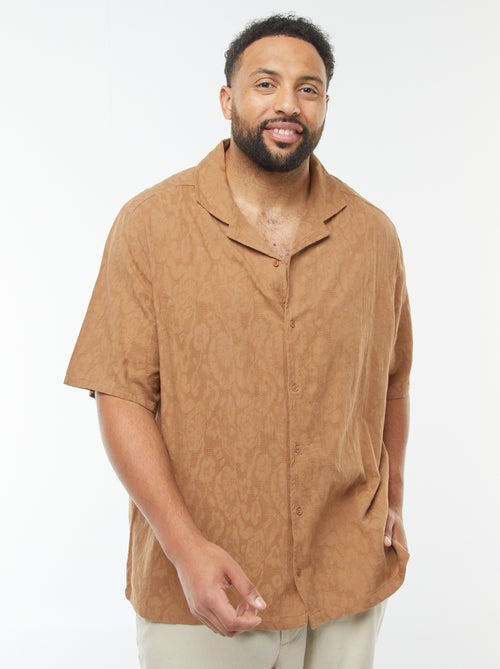 Camisa de manga corta con bordados - Kiabi