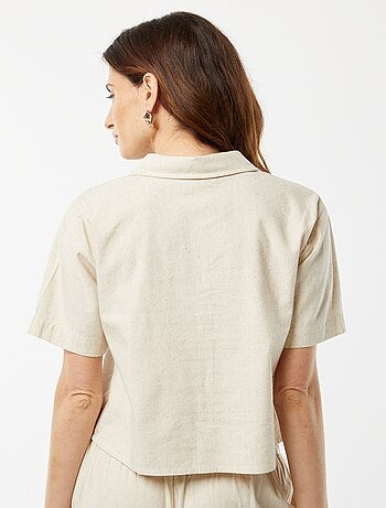 Camisa de manga corta con bordados