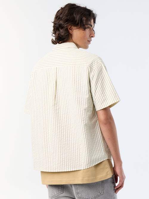 Camisa de manga corta con bordados - Kiabi